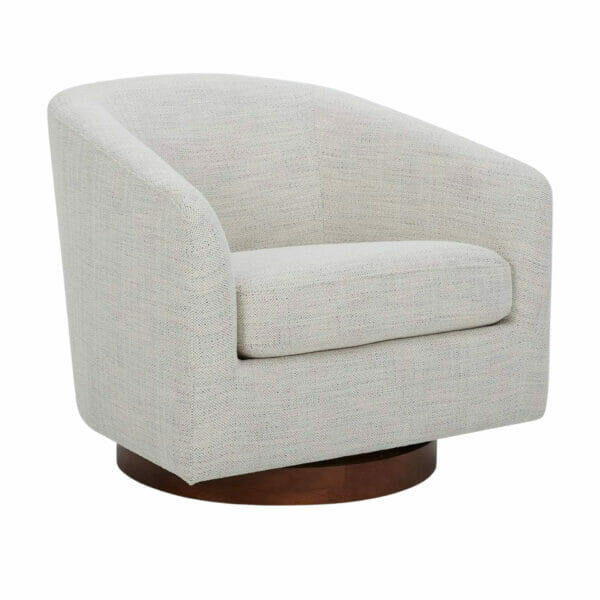 upholstered neutral home swivel chair living room accent budget friendly amazon