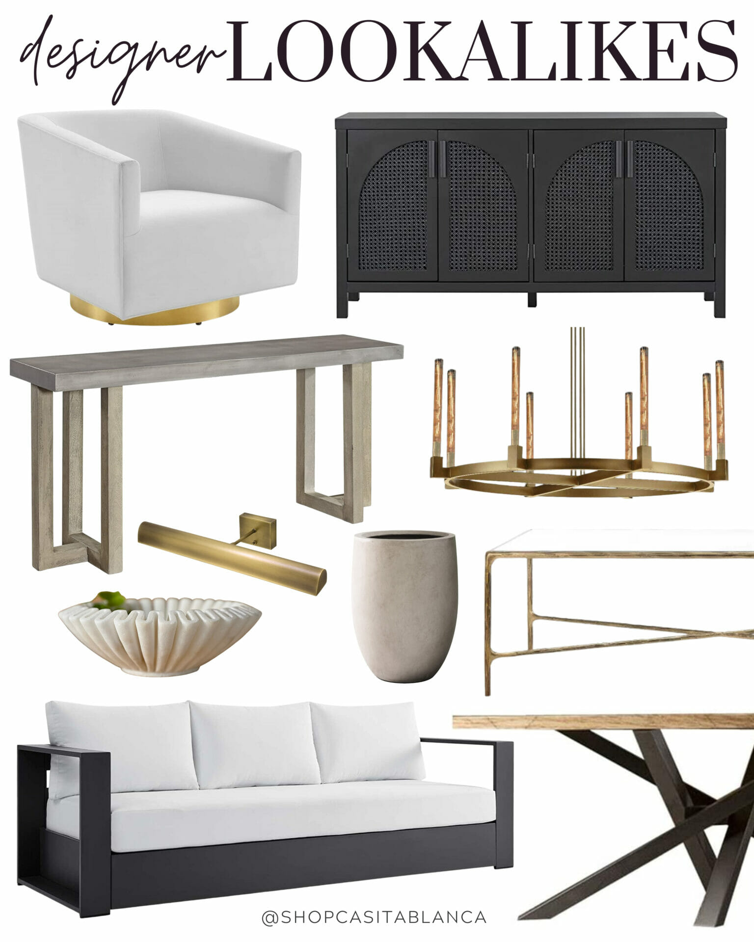 we love a designer dupe and these coffee table decor pieces did