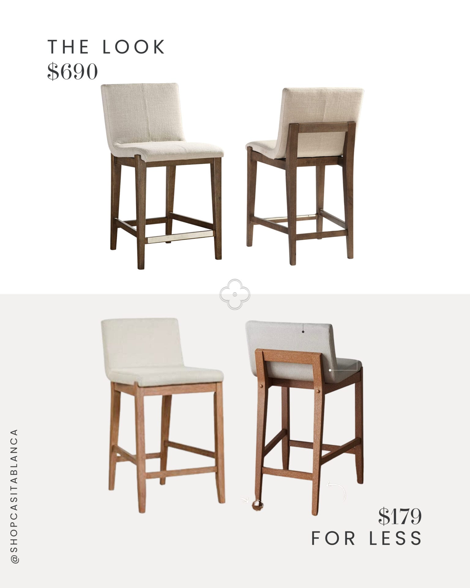 uttermost klemens counter stool dupe look for less designer lookalike