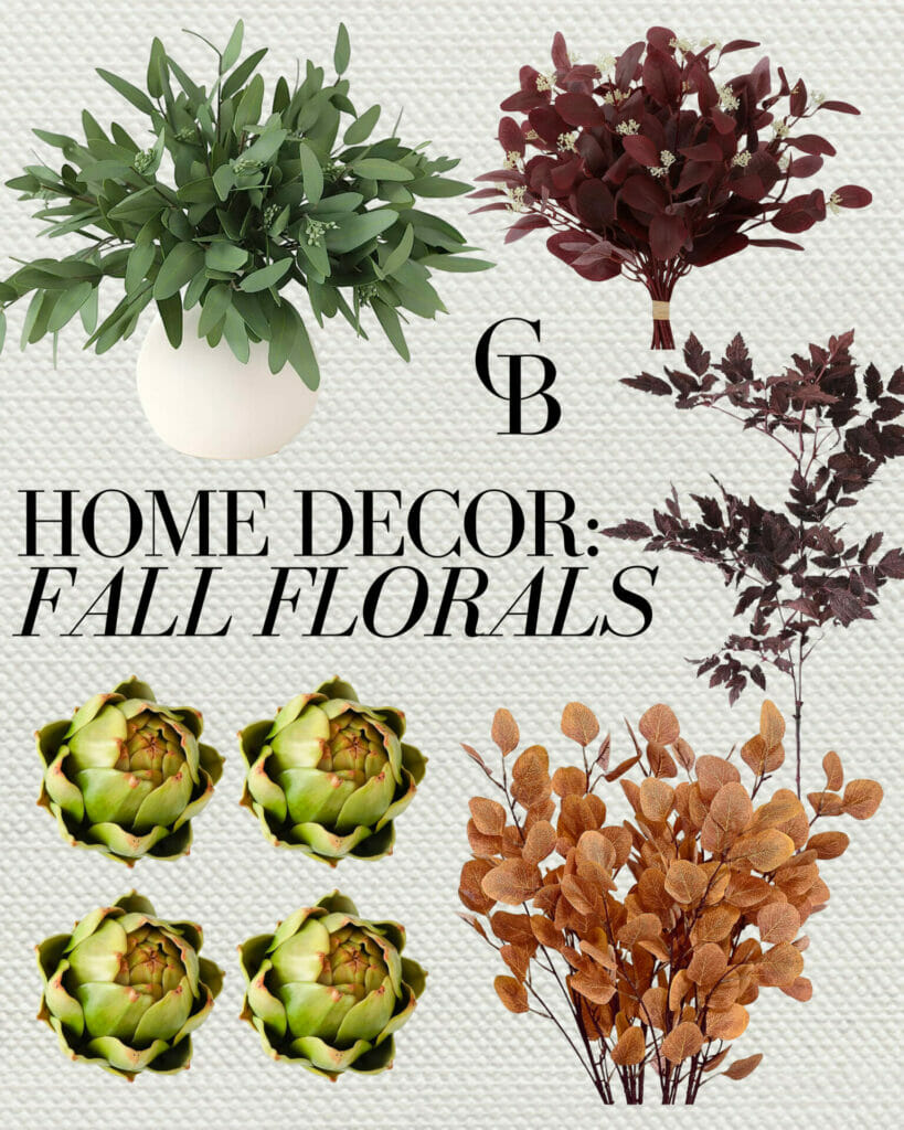 amazon home fall decor affordable home decor budget friendly modern transitional style interior design restoration hardware arhaus pottery barn west elm crate & barrel cb2 faux florals eucalyptus