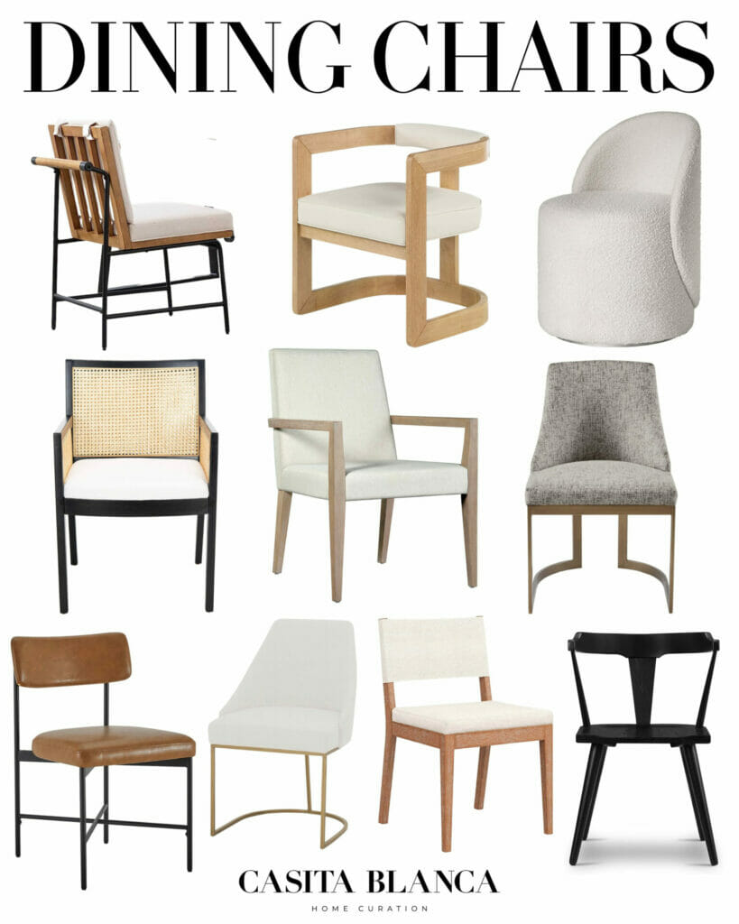 amazon budget friendly home decor designer lookalike inspired arhaus pottery barn west elm restoration hardware four hands interior design inspiration dining chairs boucle leather kid friendly studio mcgee crate & barrel cb2 boucle light oak upholstered