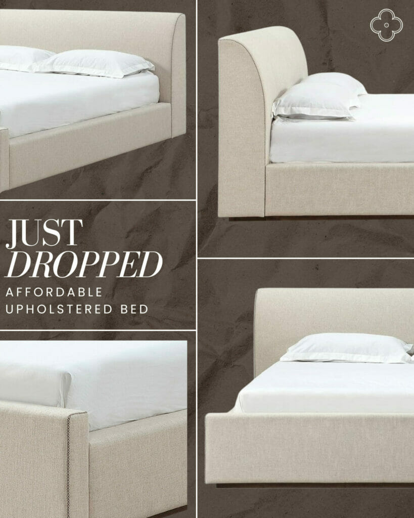 amazon upholstered bed designer lookalike designer dupe restoration hardware arhaus living room design
