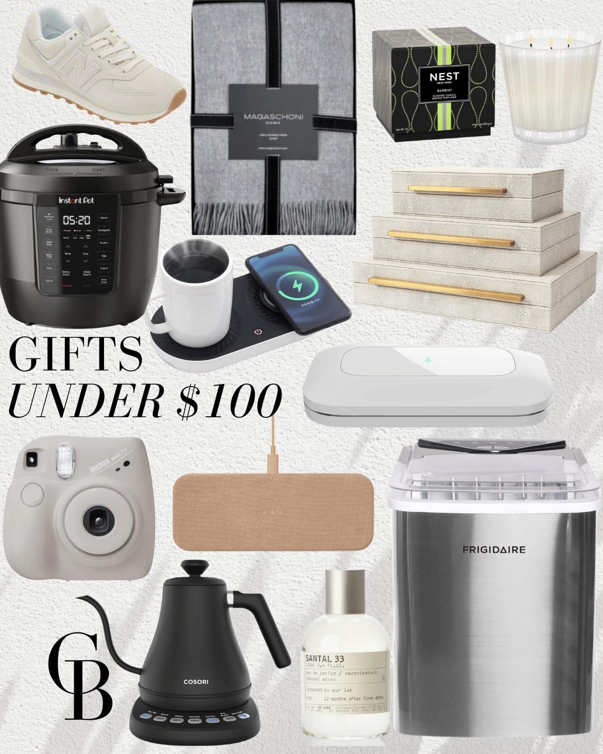 10 holiday gift guides everyone will love | #holiday #giftguide #christmas #giftideas #giftsunder100 #kitchen #polaroid #icemaker #decor #tea #charger #electronics
