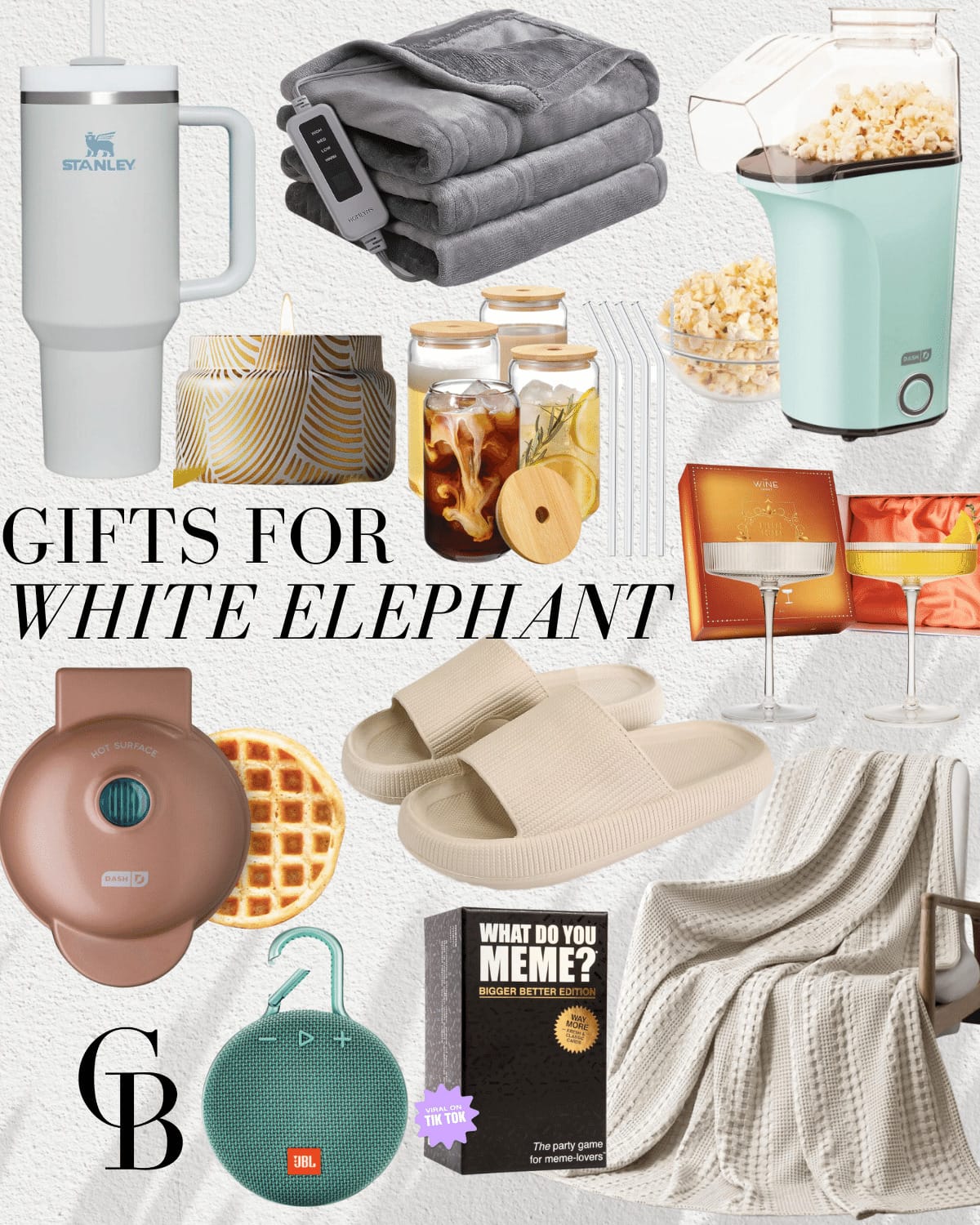 10 holiday gift guides everyone will love | #holiday #giftguide #christmas #giftideas #giftsforwhiteelephant #whiteelephant #secretsanta #holidayparty #gifts #giftidea #wafflemaker #blanket #stanley