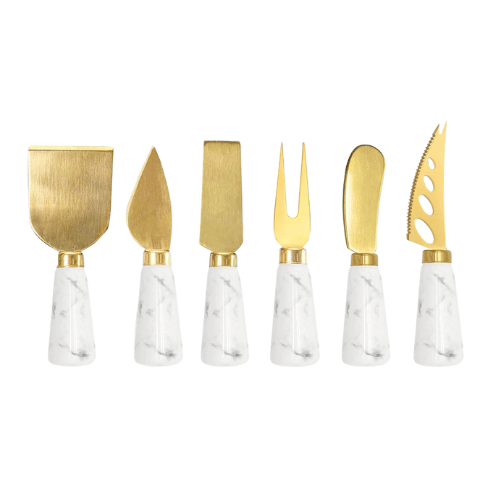 New Year's Even party hosting essentials | #NYE #NewYearsEve #party #hosting #essentials #holiday #host #marble #cheeseboard #knifeset #charcuterie