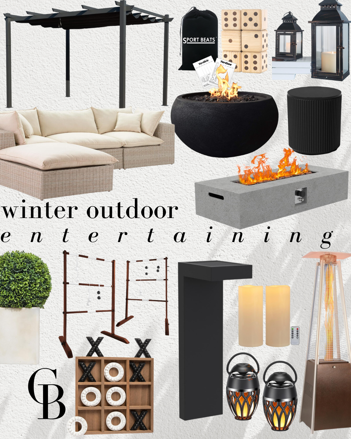 winter outdoor entertaining | home, outdoor entertaining, home decor, neutral home, modern home, outdoor decor, outdoor home, home entertaining, winter home