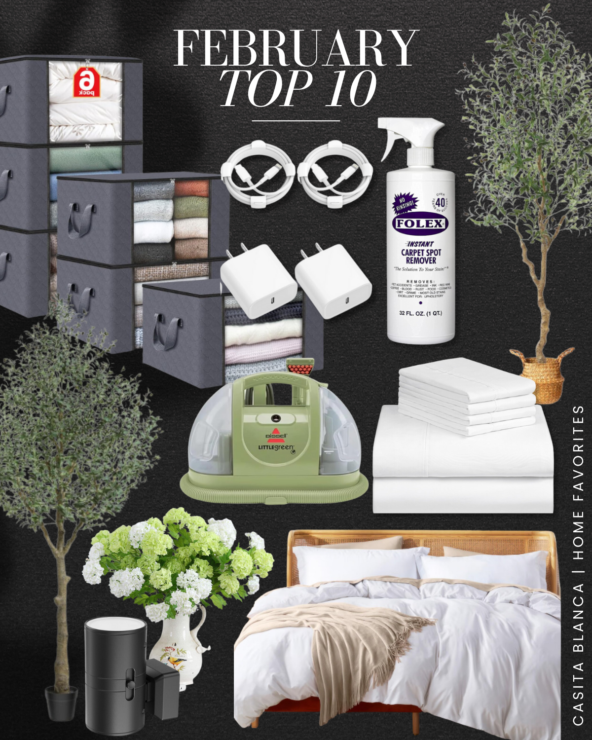 Most Loved Home Favorites | February 2024 Home, home decor, home finds, modern home, home gadgets, clothes storage, duvet cover, faux tree, portable carpet cleaner