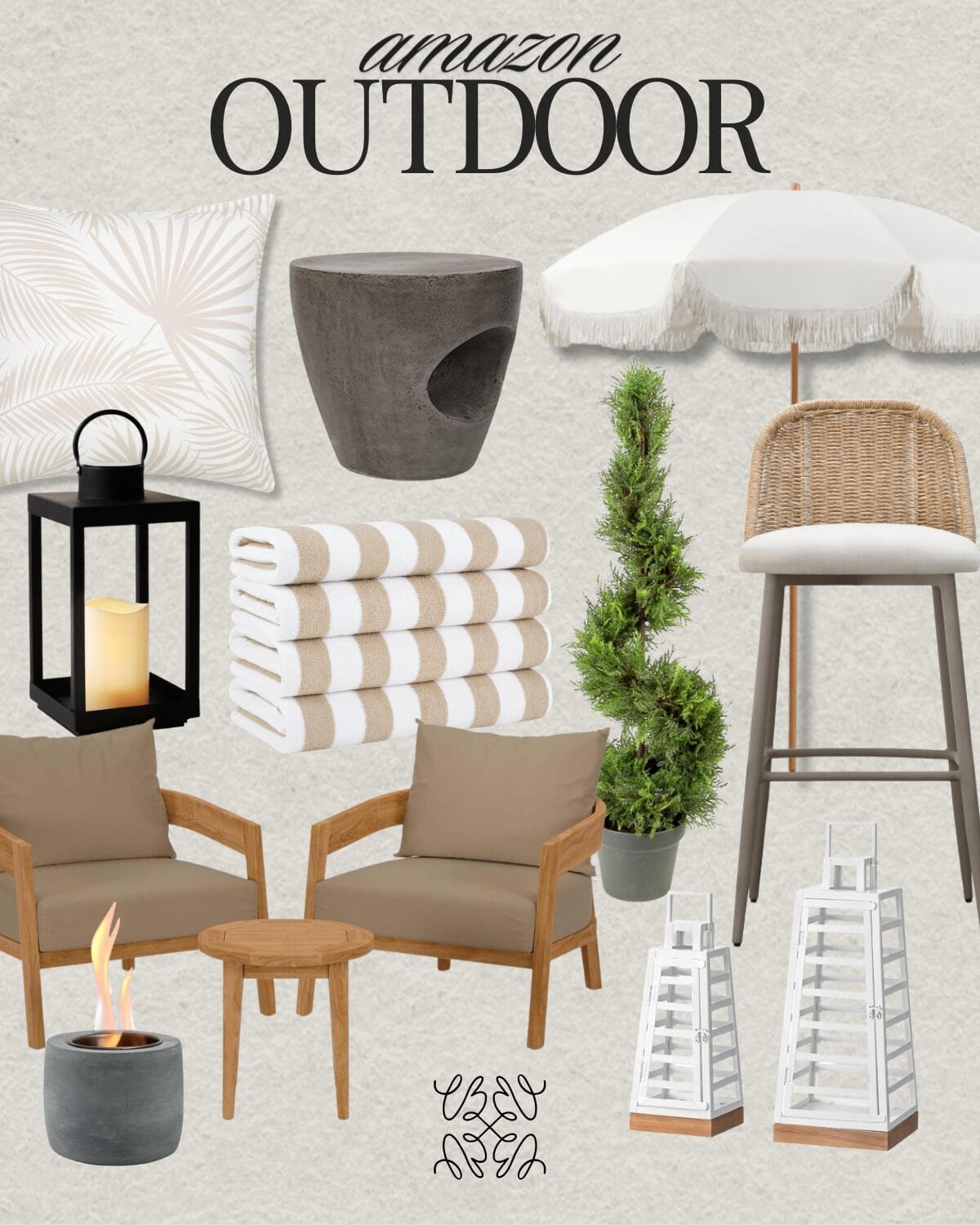 Outdoor Patio Styling Outdoor, patio, patio styling, outdoor furniture, home finds, home furniture, accent chair, furniture set, stool